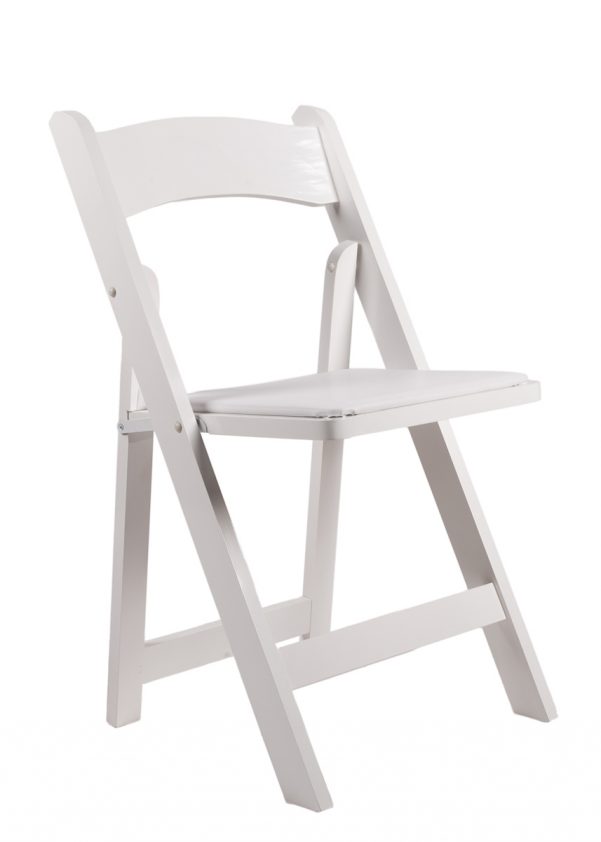 Wood Folding Chairs-white