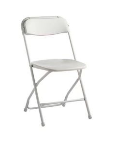 Plastic folding chair-White