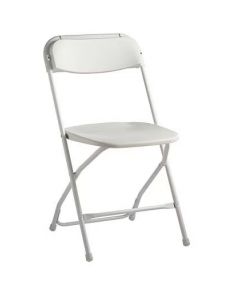 Plastic folding chair-White