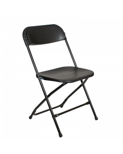 Plastic folding chair-Black