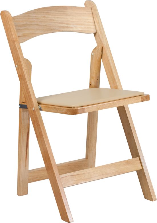 Wood Folding Chairs-natural